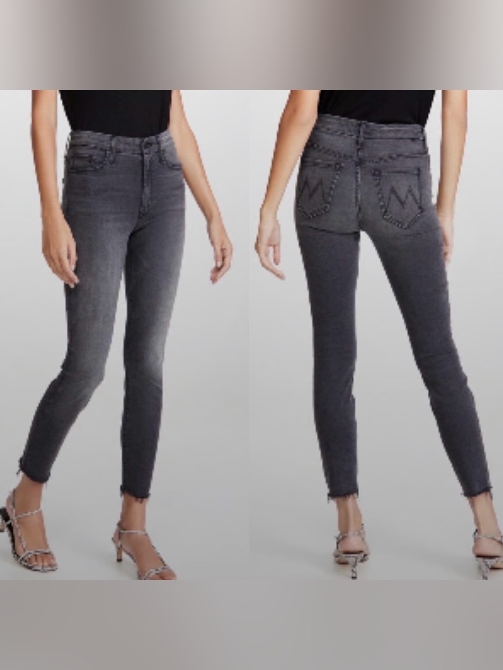 MOTHER- High Waisted Looker Ankle Fray - Dancing in the Moonlight - Size 28